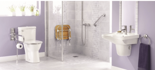 Illustration d'une salle de bain adaptée