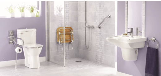 Illustration d'une salle de bain adaptée