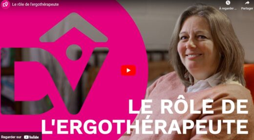 Photo de la vidéo sur le rôle de l'ergothérapeute faite avec DomEtVie