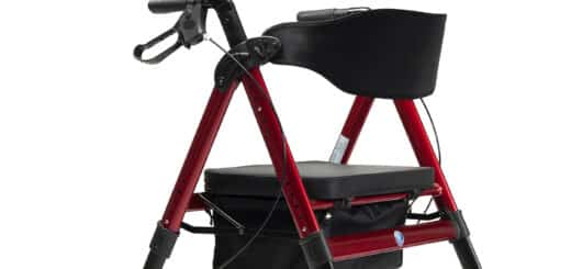 Rollator 4 roues, très résistant pouvant convenir à des utilisateurs ayant un poids maximum de 200kg.