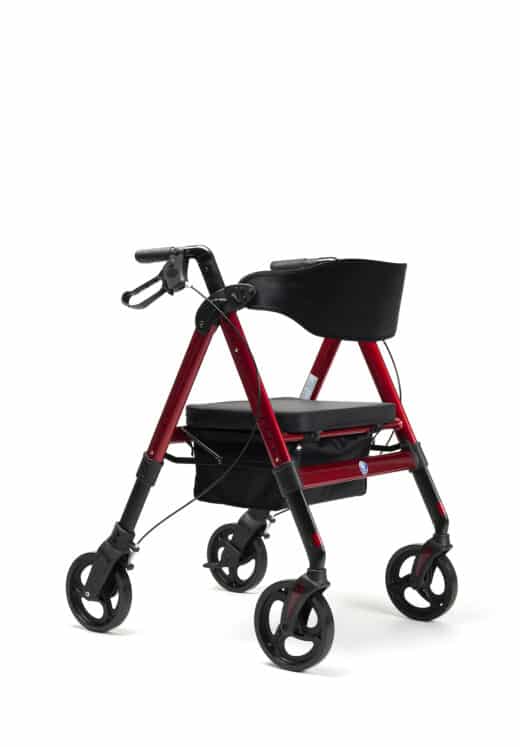 Rollator 4 roues, très résistant pouvant convenir à des utilisateurs ayant un poids maximum de 200kg.