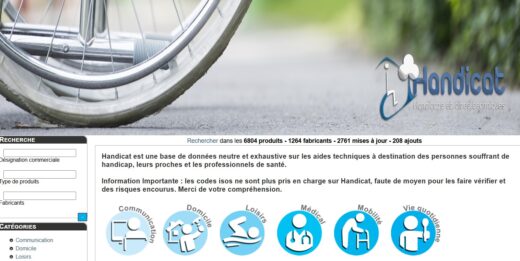 Capture du site Handicat