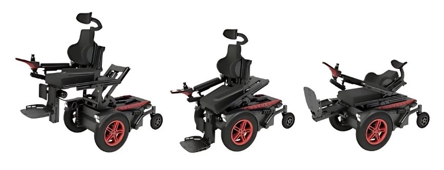 Il s’agit d’un fauteuil roulant électrique 4 roues à traction